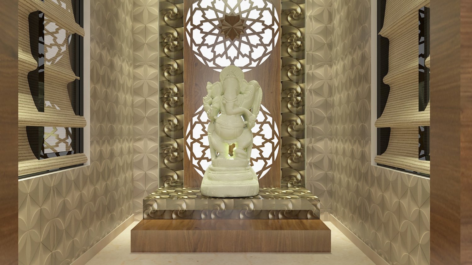 Traditional Wooden Mandir