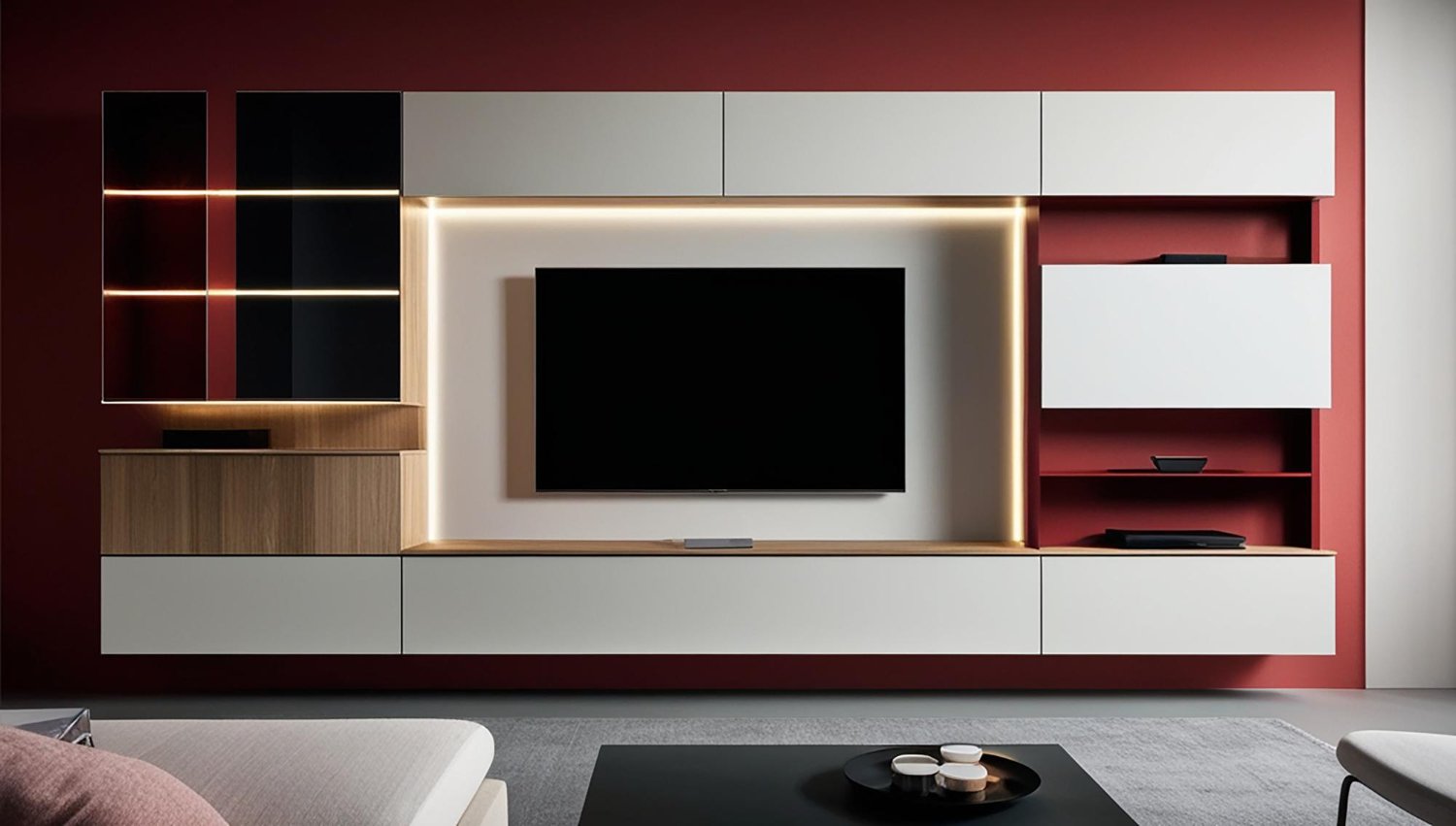 Modern Glossy Finish TV Unit